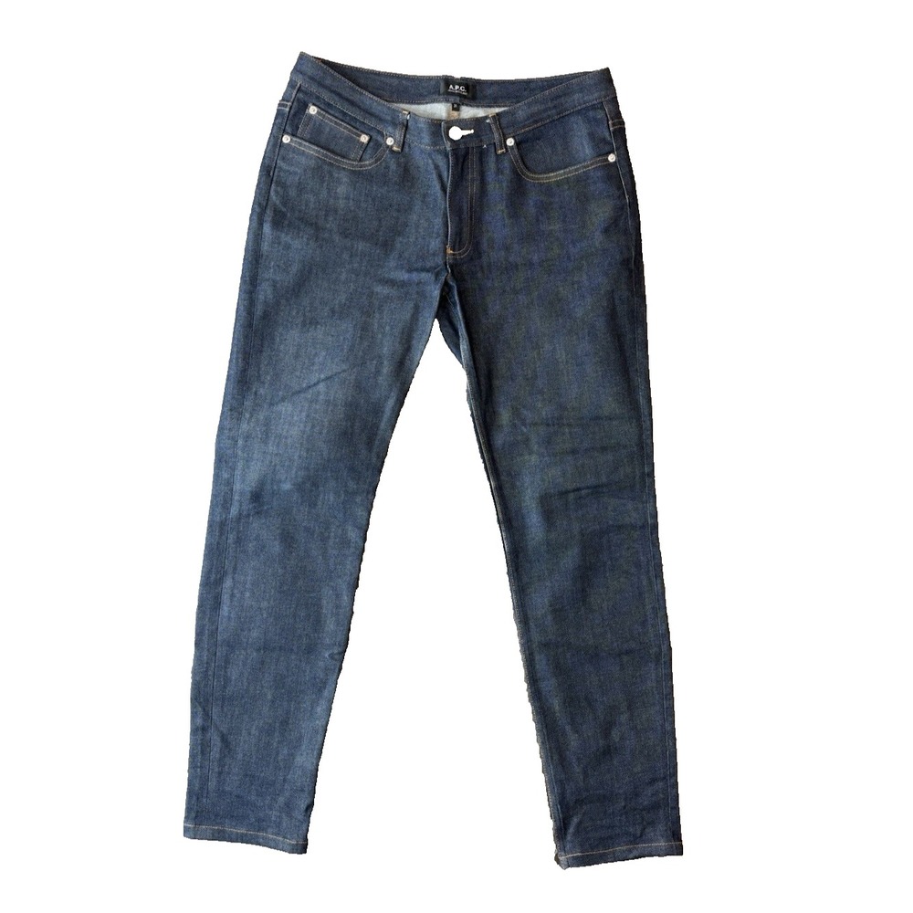 APC Jean Moulant Womens Dark Wash Indigo Denim Jeans Midrise Straight Size 31
